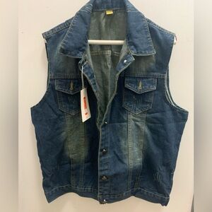 Denim Sleeveless Jacket